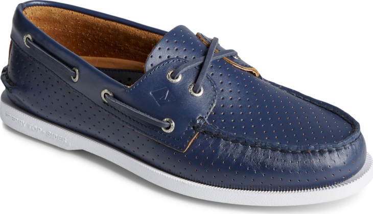 Authentic Original 2-Eye Perforated Boat Shoe Sperry Navy