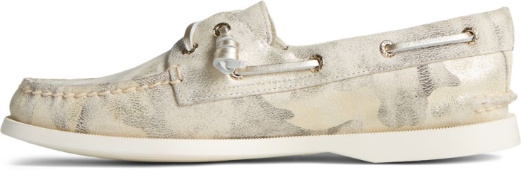 Authentic Original 2-Eye Vida Metallic Camo Boat Shoe Ivory Multi Sperry
