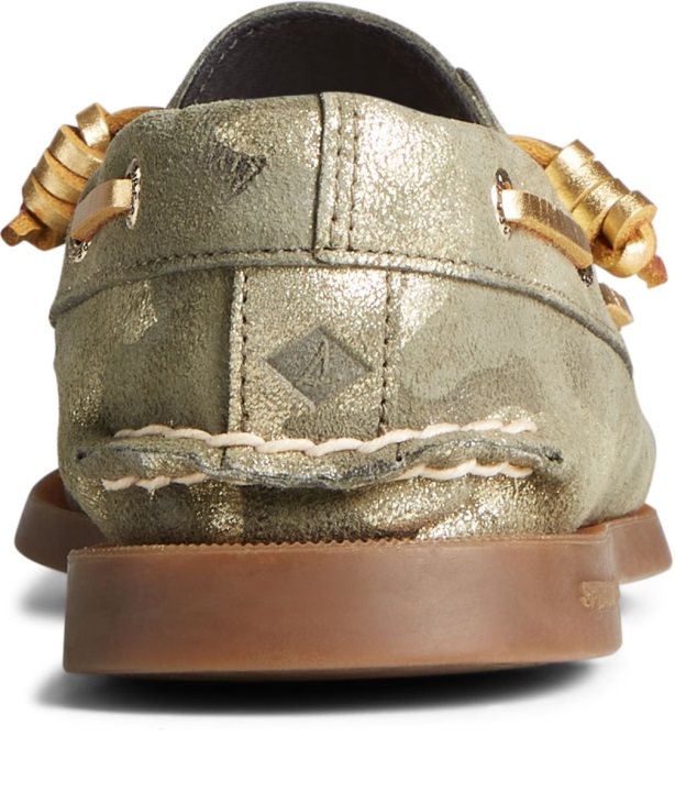 Authentic Original 2-Eye Vida Metallic Camo Boat Shoe Olive Muti Sperry