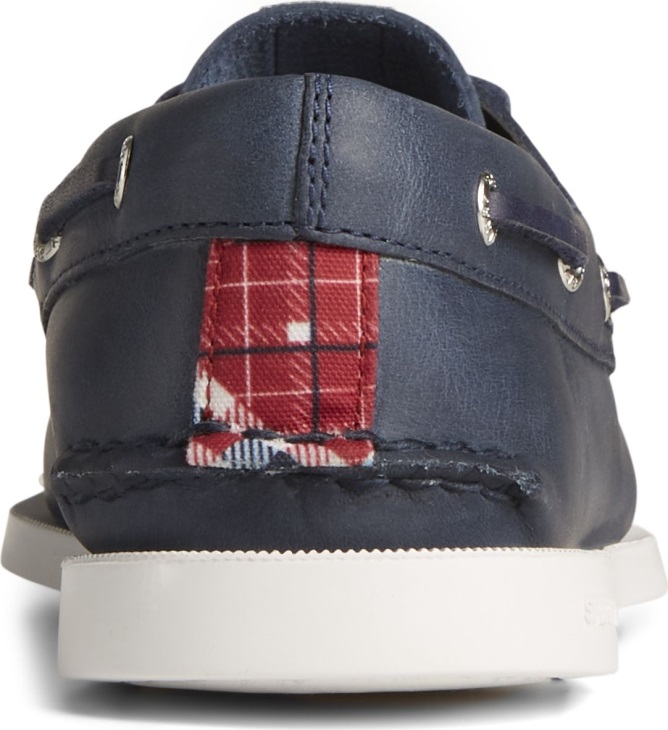 Authentic Original Americana 2-Eye Leather Boat Shoe Navy Sperry