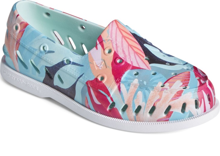 Authentic Original Float Coral Floral Boat Shoe Pink Multi Sperry