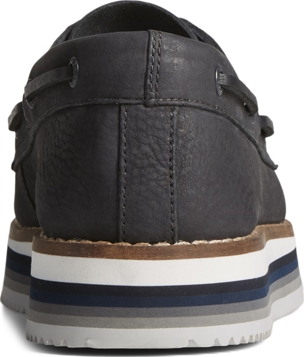 Authentic Original Stacked Boat Shoe Black Sperry