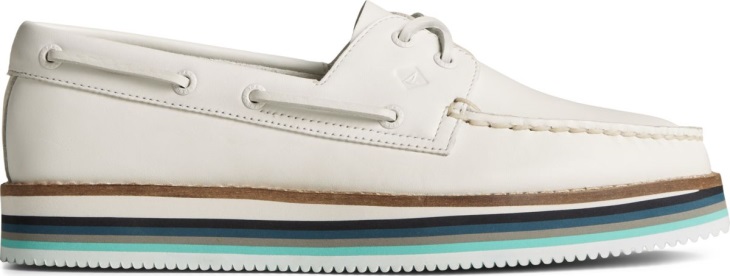 Authentic Original Stacked Boat Shoe White Sperry