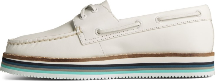 Authentic Original Stacked Boat Shoe White Sperry