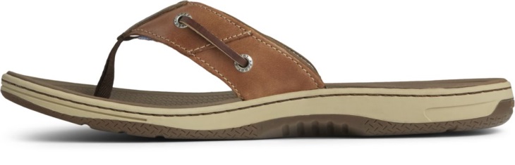 Baitfish Flip-Flops Tan Leather Sperry