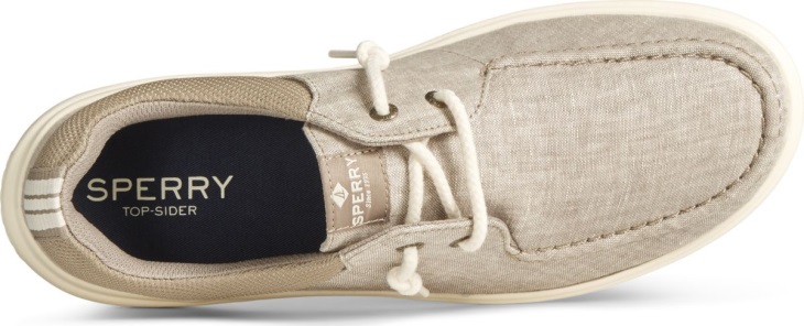 Captain's Moc Chambray Slip On Sperry Khaki