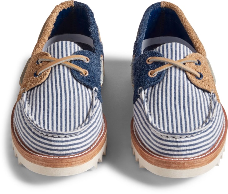 Cloud Authentic Original Seersucker 2-Eye Boat Shoe Sperry Navy