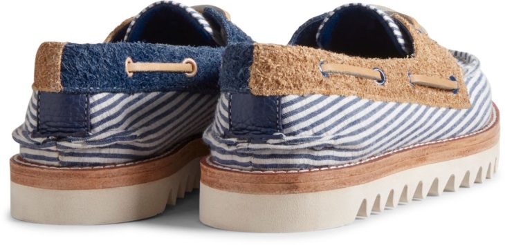 Cloud Authentic Original Seersucker 2-Eye Boat Shoe Sperry Navy