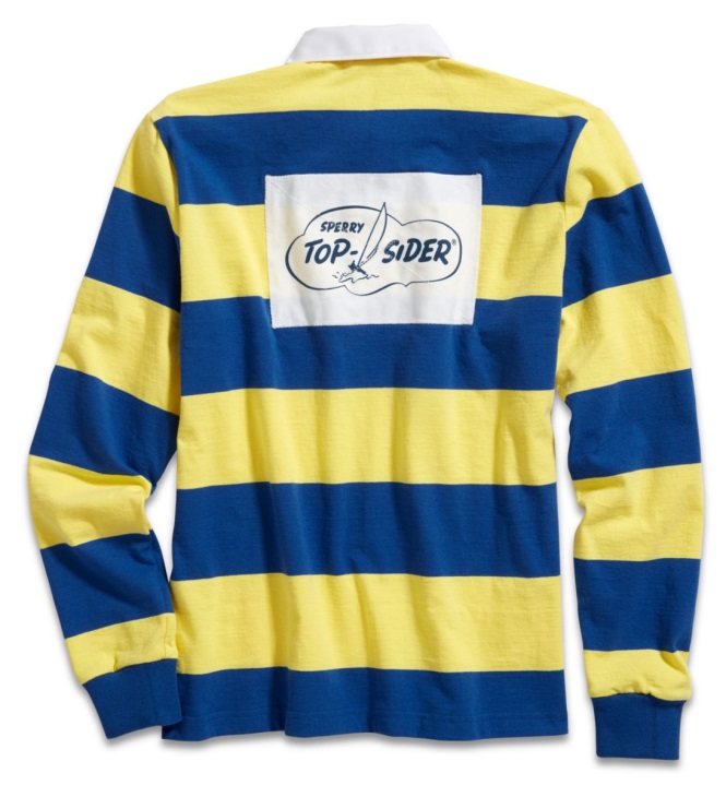 Cloud Horizontal Striped Rugby Shirt Sperry Royal Yellow