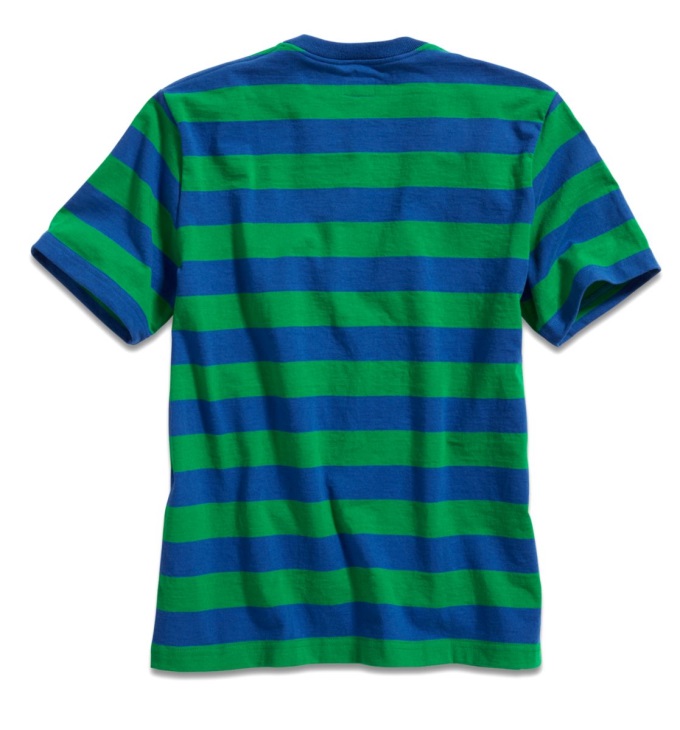 Cloud Rugby Stripe Pocket T-Shirt Blue Green Sperry