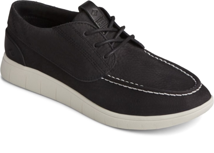 Coastal PLUSHWAVE Lace Up 3-Eye Black Sperry