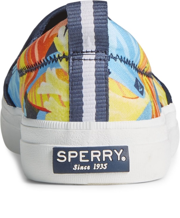 Crest Twin Gore Coral Floral Slip On Sneaker Navy Sperry