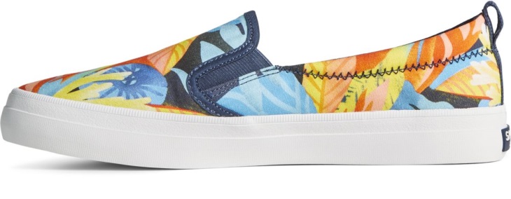 Crest Twin Gore Coral Floral Slip On Sneaker Navy Sperry