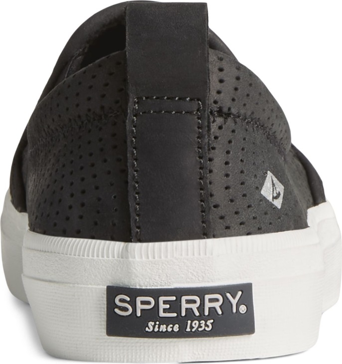 Crest Twin Gore Leather Wave Perforated Sneaker Sperry Black