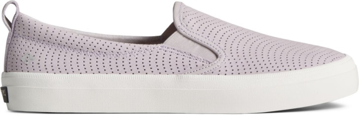 Crest Twin Gore Leather Wave Perforated Sneaker Sperry Lilac