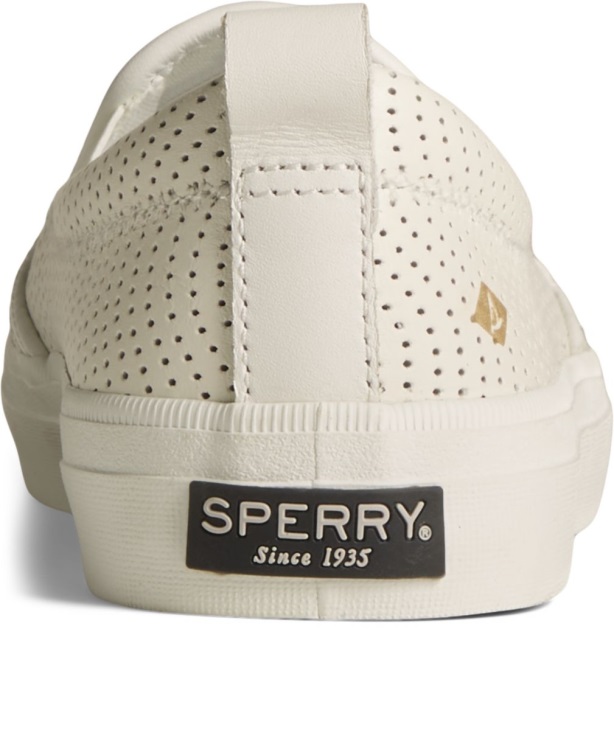 Crest Twin Gore Leather Wave Perforated Sneaker White Sperry