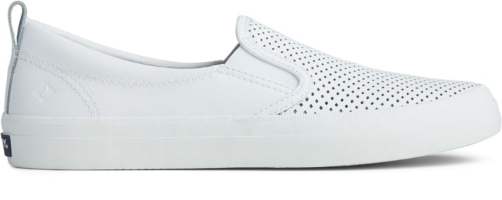 Crest Twin Gore Perforated Slip On Sneaker Sperry White