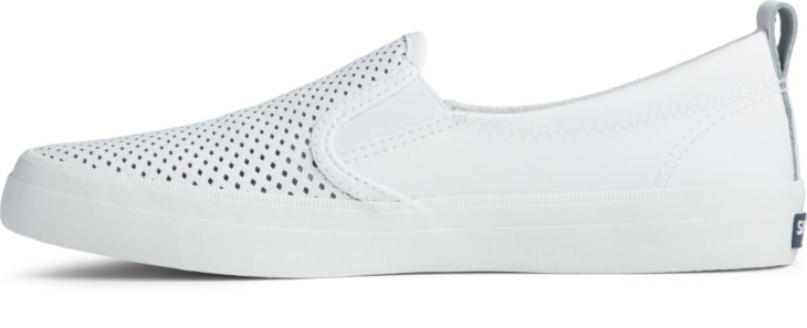 Crest Twin Gore Perforated Slip On Sneaker Sperry White