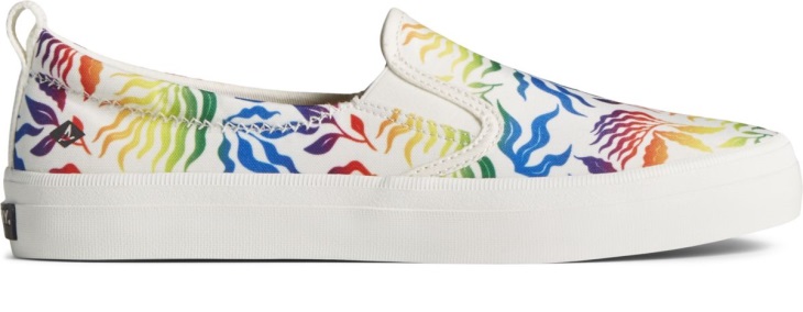 Crest Twin Gore Pride Slip On Sneaker White Sperry