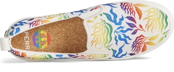 Crest Twin Gore Pride Slip On Sneaker White Sperry