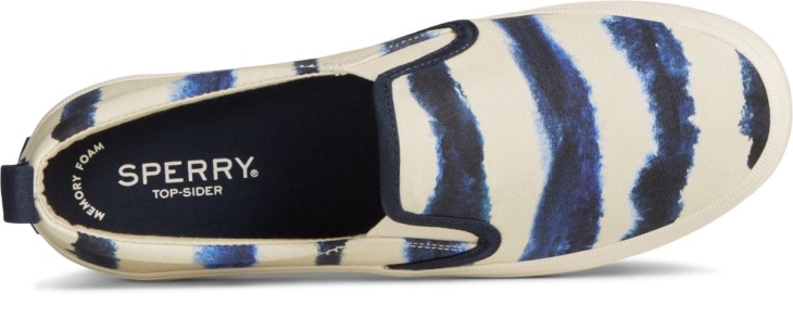 Crest Twin Gore Tie Dye Stripe Sneaker Sperry Navy