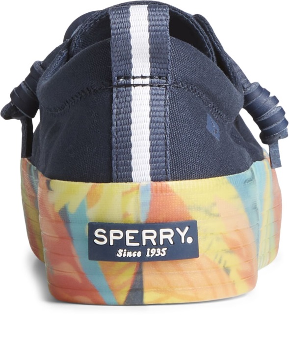 Crest Vibe Coral Floral Platform Sneaker Sperry Navy
