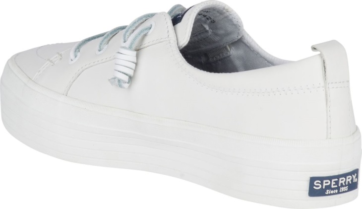Crest Vibe Platform Leather Sneaker Sperry White