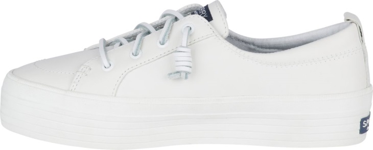 Crest Vibe Platform Leather Sneaker Sperry White