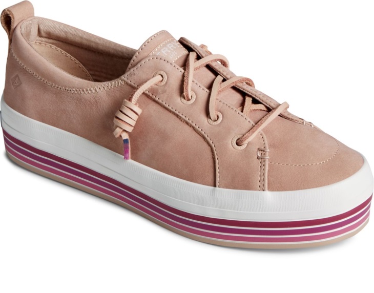 Crest Vibe Platform Stripe Sneaker Sperry Pink