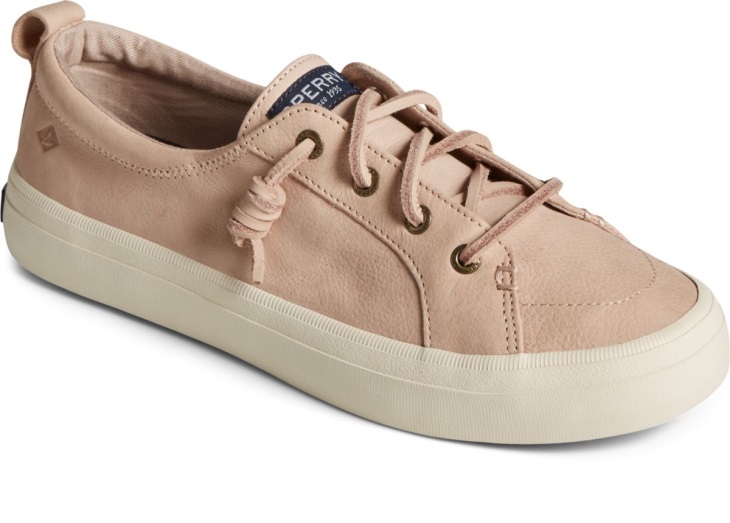 Crest Vibe Tumbled Leather Sneaker Rose Sperry