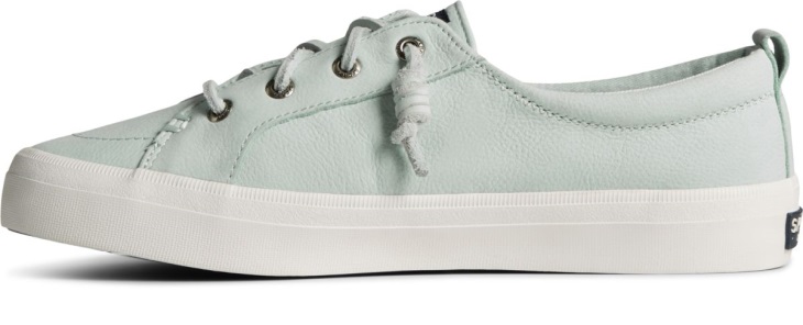 Crest Vibe Tumbled Leather Sneaker Sperry Blue Glass