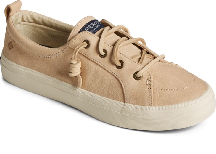 Crest Vibe Tumbled Leather Sneaker Sperry Ivory