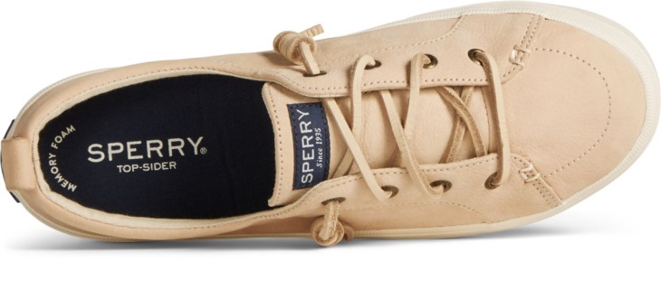 Crest Vibe Tumbled Leather Sneaker Sperry Ivory