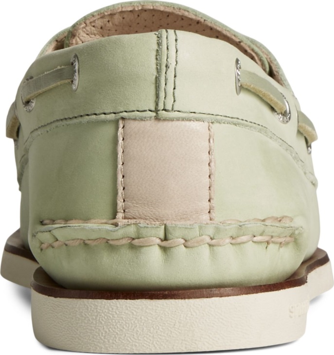 Gold Cup Authentic Original 2-Eye Cross Lace Nubuck Boat Shoe Sperry Green
