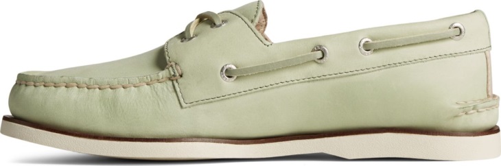 Gold Cup Authentic Original 2-Eye Cross Lace Nubuck Boat Shoe Sperry Green