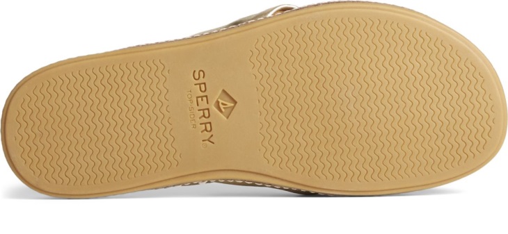 Gold Cup Waveside PLUSHWAVE Cross Slide Sandal Gold Sperry