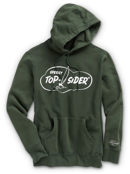 Made in USA Cloud Cotton Hoodie Sperry Dark Green