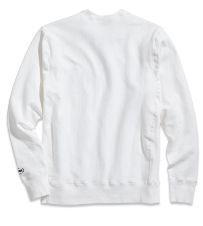 Made in USA Cloud Crew Neck Sweatshirt Sperry White