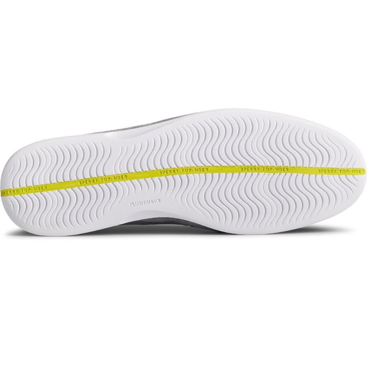 Male Gold Cabo Plushwave Lace Shoes Sperry Grey