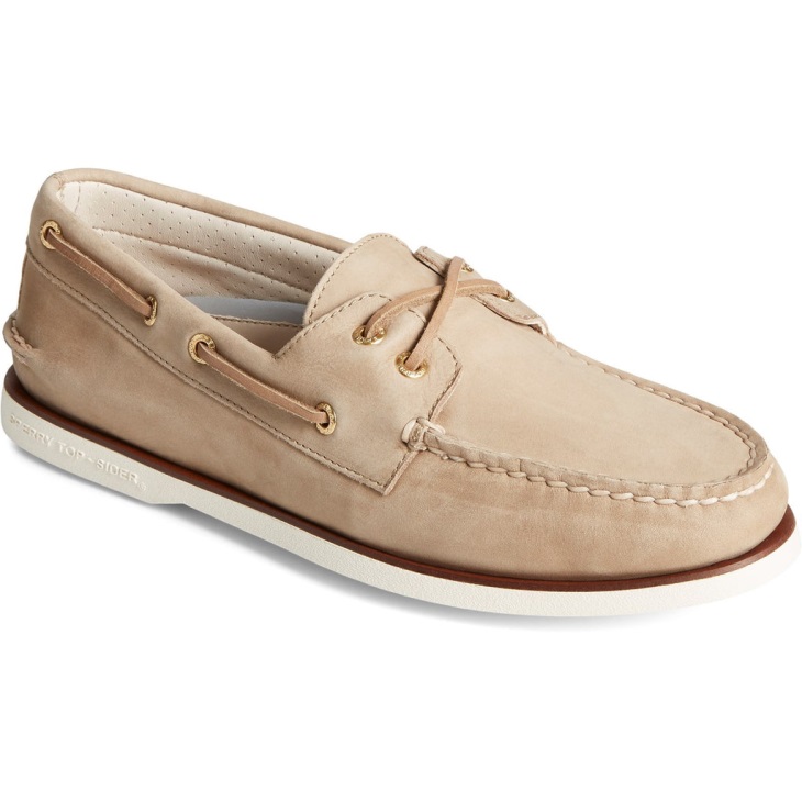 Men's A/O 2-Eye Boat shoe Cream Sperry
