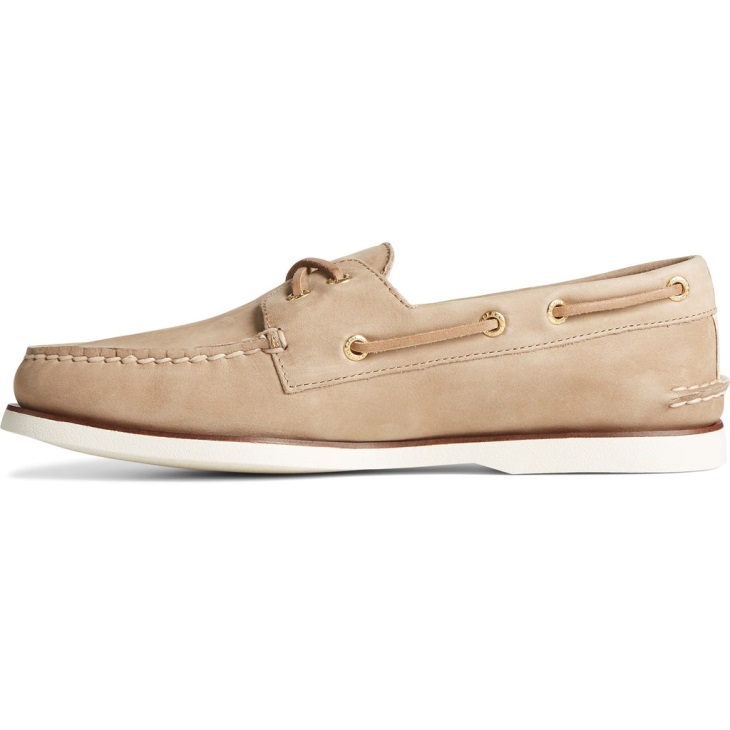 Men's A/O 2-Eye Boat shoe Cream Sperry