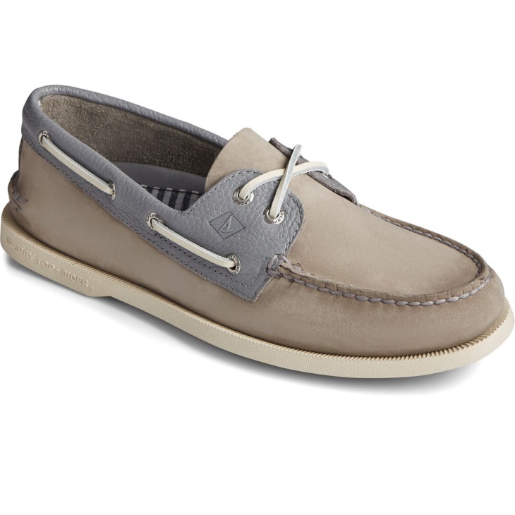 Men's A/O 2-Eye Tumbled/Nubuck Lace Shoes Sperry Grey