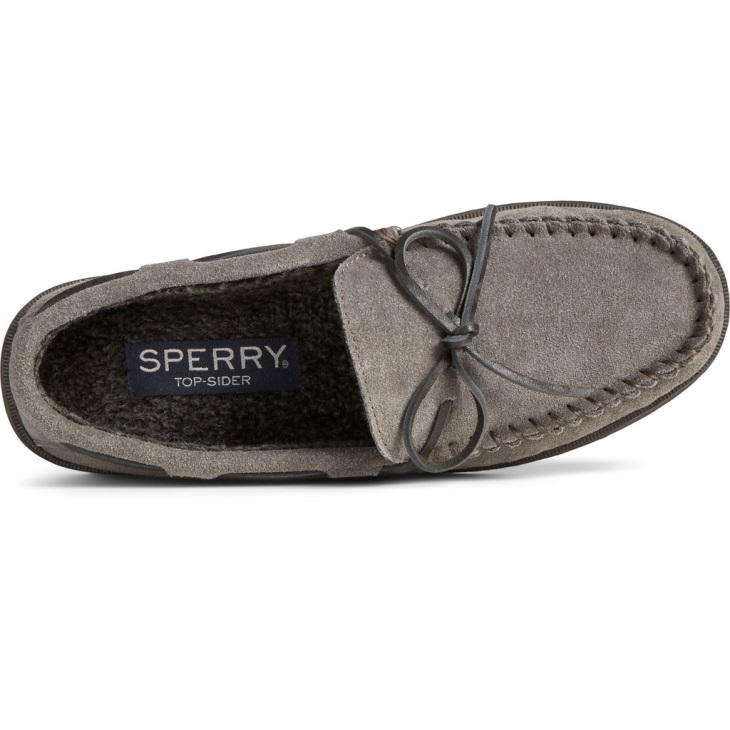 Men's Doyle Moccasin Slippers Charcoal Sperry