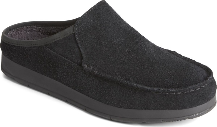 Moc-Sider Suede Slip On Black Sperry