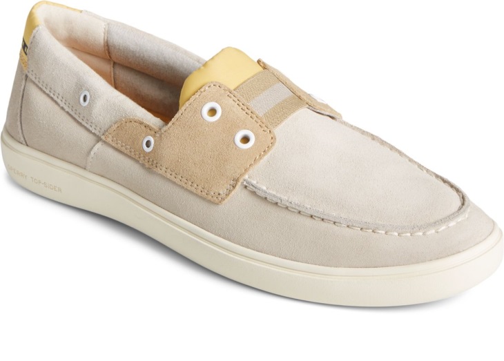 Outer Banks 2-Eye Suede Boat Shoe Light Grey Sperry
