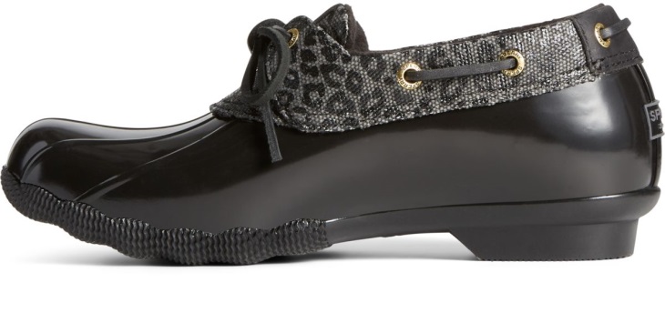 Saltwater Cheetah 1-Eye Duck Boot Sperry Black