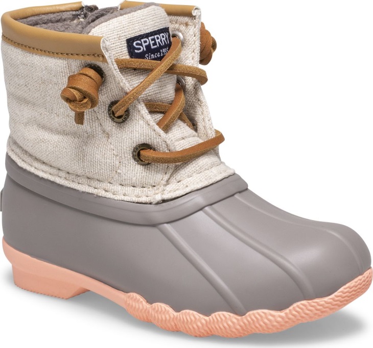 Saltwater Duck Boot Linen Rose Sperry