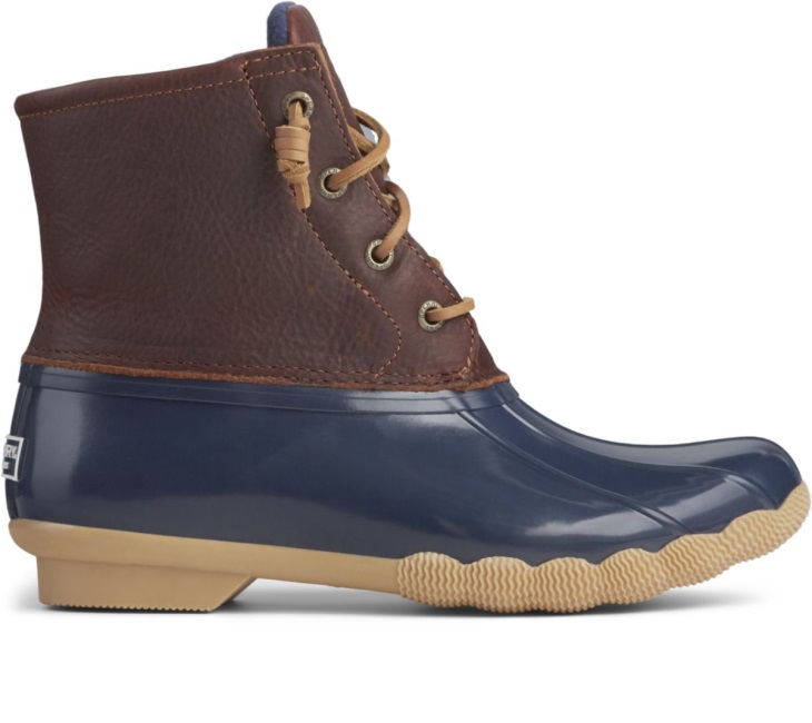 Saltwater Duck Boot Sperry Tan Navy