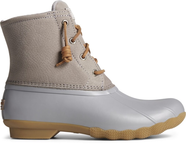Saltwater Mainsail Leather Duck Boot Grey Sperry