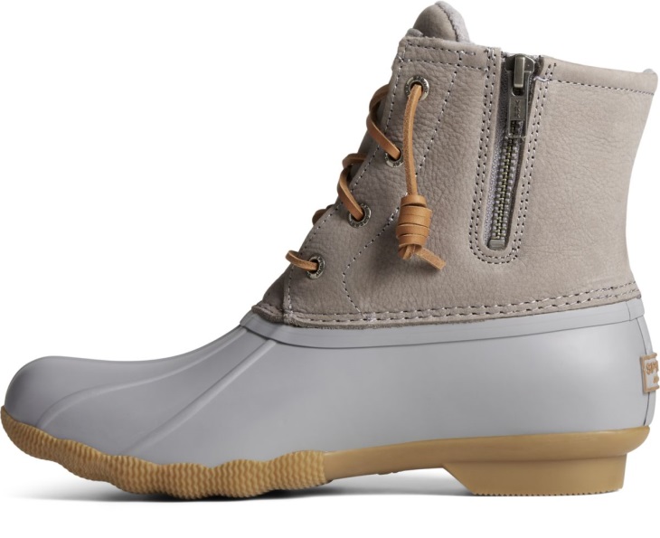 Saltwater Mainsail Leather Duck Boot Grey Sperry